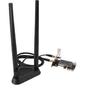 بطاقة Zunate 6e PCIe ، حتى 2400 ميجابت في الثانية ، بلوتوث 5.2 ، محول سلك أقل مع هوائي 8 ديسيبل ، محول شبكة أقل من الأسلاك للفوز 11 10 (لا قاعدة هوائي)