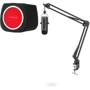 ZealSound Gaming USB Microphone k66k-s and ws18r Pop Filter Bundle