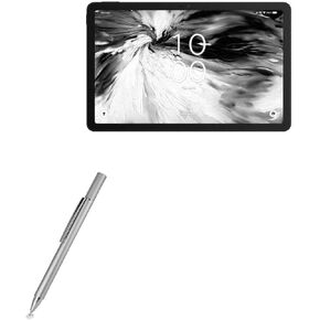Boxwave Stylus Pen متوافق مع TCL Tab 10 Nxtpaper 5G - Finetouch Capacitive Stylus ، Precise Stylus Pen - Metallic Silver