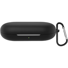 V20i Case, Soft Silicone Shockproof Protective Skin Cover with Keychain Accessories Compatible with Anker Soundcore V20i Black