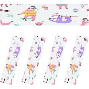 Fluorescent Light Covers for Ceiling Lights Seamless cute sloths jumping donuts for textile greeting cards Easy to Install Magnetic Light Filter for Classroom Office Hospitals School Home Decor