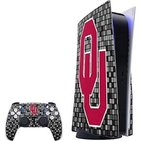 Skinit Scenit Gaming Gaming Skin متوافق مع حزمة PS5 - جامعة أوكلاهوما سونرز سونرز EST 1890