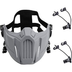 AOUTACC Airsoft Half Face Masks, Tactical Paintball Mask Protective Gear for CS BBS Hunting Paintball Shooting
