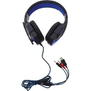 Gaming Headset with LED Lighting Noise Canceling Mic Comfortable Ear Design for Gaming Ergonomic Protein Cushions High Precision Drivers