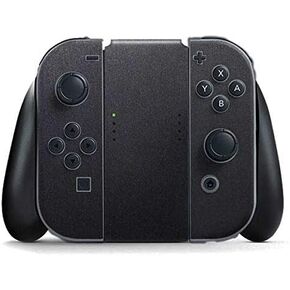 Skinit Decal Gaming Skin Compatible with Nintendo Switch (2017-2021) Joy-Con Controller - Officially Licensed Black Brushed Steel Texture Design