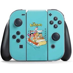 Skinit Decal Gaming Skin Compatible with Nintendo Switch (2017-2021) Joy-Con Controller - Officially Licensed The Flintstones and Rubbles Design