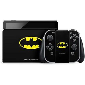 Skinit Decal Gaming Skin Compatible with Nintendo Switch OLED (2021) - Officially Licensed DC Comics Batman Logo Yellow Splash Design
