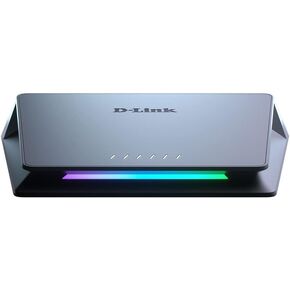 D-Link 6-Port 10Gb & 2.5Gb Unmanaged Gaming Switch with 1 x 10G, 5 x 2.5G - Multi-Gig, Network, Fanless, Plug & Play, Colored Indicator (DMS-106XT) (Renewed)