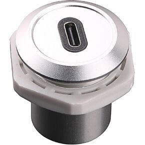 USB USBC Type C Typec Temale to Female F-F Panel Mount Mounttry Adapter (Sliver)
