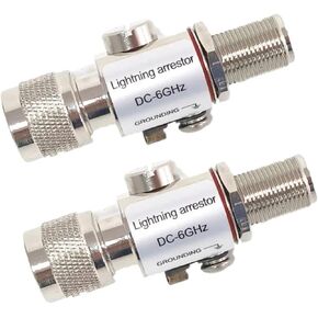 4G LTE HOTENNA Lightning Orrestor n من الذكور إلى أنثى 50ohm 0 إلى 6 جيجا هرتز للهوائي في الهواء الطلق (2pcs)