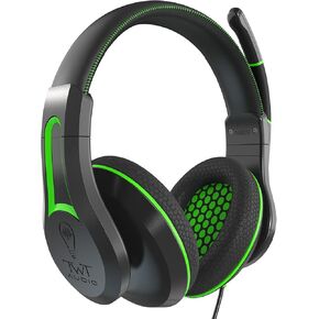 ThinkWrite Technologies Victory 250XG, Premium Over-Ear PC and Gaming Console Headset, Wired Headphones for Gaming with 3.5mm Jack, Green
