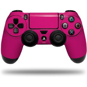 Skin Compatible with Sony PS4 Dualshock Controller PlayStation 4 Original Slim and Pro Solids Collection Fushia (Controller NOT Included)
