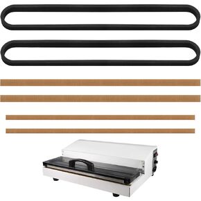Replacement Parts for Weston Pro 2300,PRO-2100,Pro-3500 Vacauum Sealer Models Maintenance Kit for Weston Pro-Series Vacuum Sealer（2pcs Oval Vacuum Chamber Seals & 4pcs Seal Bar Tapes）