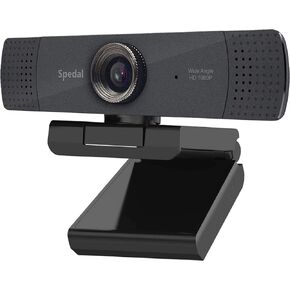 Spedal HD Webcam 1080P, Streaming Web Camera with Dual Microphones, Manual Focus, Black, Wide Angle, Low Light, USB Computer Camera for Mac Xbox YouTube Skype OBS
