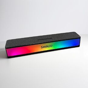 RGB Computer Speakers for Desktop PC Gaming Accessories, 5.3 Bluetooth Sound Bar for Monitor Speakers Aux Plug in 3.5mm / USB/TF Card Gaming Speakers for PC, Bocinas para PC Gamer