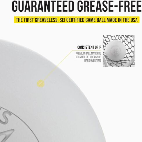 X Greaseless Lacrosse Balls by Guardian Innovations, 3 Pack, White - Official Ball of NCAA Championships - Meets NOCSAE Standards and SEI/NCAA/NFHS Certified in Saudi Arabia