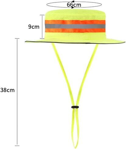 High Visibility Reflective Sun Hat Summer Wide Brim Work Safety Bucket Hat Outdoor UV Protection Worker Boonie Hats in Saudi Arabia