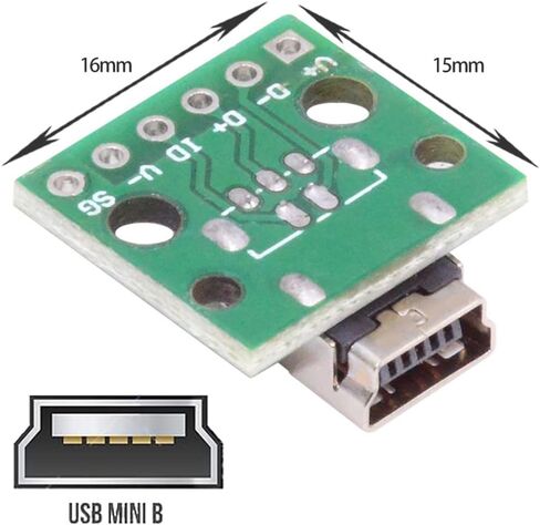 مجموعة Cablecc 5 قطع من DIY OEM USB2.0-Micro Male رأسية مع لوحة PCB 2Pin التلامس (طول رأس الذكور 7 مم) نوع لحام التجميع in Kuwait
