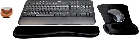 Logitech MK540 Advanced Wireless Keyboard & Mouse Combo Travel Home Office Active Lifestyle Must-Have Modern Bundle with Mini Mirror Portable Wireless Bluetooth Speaker, Gel Wrist Pad & Gel Mouse Pad in Saudi Arabia