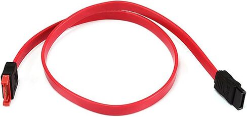 Monoprice SATA Serial ATA Extension Cable - 1.5 Feet - Red | with 7-pin SATA Port Male to Female, 3Gbps Data Transfer in Saudi Arabia