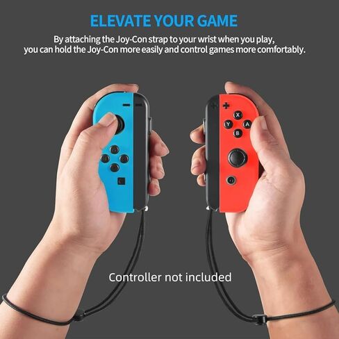QXWPBV Joy-Con Controller Straps 2-Pack- Switch Accessories with Secure Grip & Comfort Design and 10 Thumb Caps (Pink) in Saudi Arabia