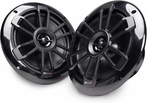 مكبرات صوت محورية MB Quart مع وحدة مصدر Bluetooth (أسود) - 6.5 بوصة ، 160 واط لكل منهما ، مقاوم للماء من الدرجة البحرية ، للبحرية ، والسيارة ، و RV ، ومجموعة من 2 مكبرات صوت in Saudi Arabia
