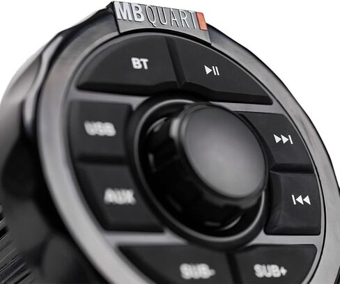 مكبرات صوت محورية MB Quart مع وحدة مصدر Bluetooth (أسود) - 6.5 بوصة ، 160 واط لكل منهما ، مقاوم للماء من الدرجة البحرية ، للبحرية ، والسيارة ، و RV ، ومجموعة من 2 مكبرات صوت in Saudi Arabia