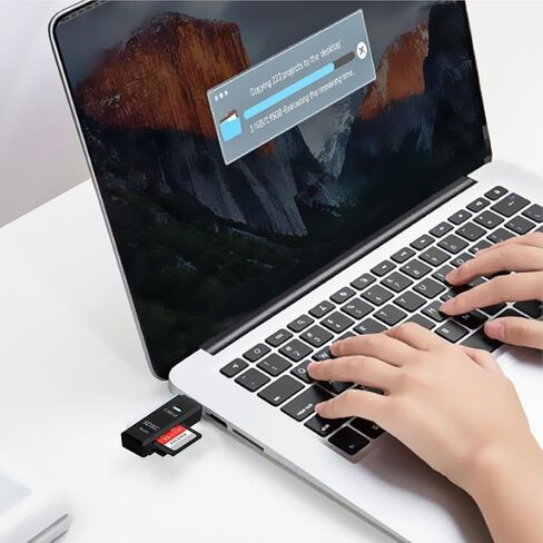 USB 3.0 CARD Reader | محول 5GBPS OTG - عارض الكاميرا المحمول ، قارئ بطاقة فتحات للكمبيوتر الشخصي ، وأجهزة الكمبيوتر المحمولة ، والتوصيل والقراءة ، الأسود ، XV599NZ2WSML64P6SM in Kuwait