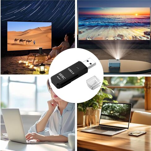 USB 3.0 CARD Reader | محول 5GBPS OTG - عارض الكاميرا المحمول ، قارئ بطاقة فتحات للكمبيوتر الشخصي ، وأجهزة الكمبيوتر المحمولة ، والتوصيل والقراءة ، الأسود ، XV599NZ2WSML64P6SM in Kuwait