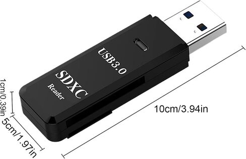USB 3.0 CARD Reader | محول 5GBPS OTG - عارض الكاميرا المحمول ، قارئ بطاقة فتحات للكمبيوتر الشخصي ، وأجهزة الكمبيوتر المحمولة ، والتوصيل والقراءة ، الأسود ، XV599NZ2WSML64P6SM in Kuwait