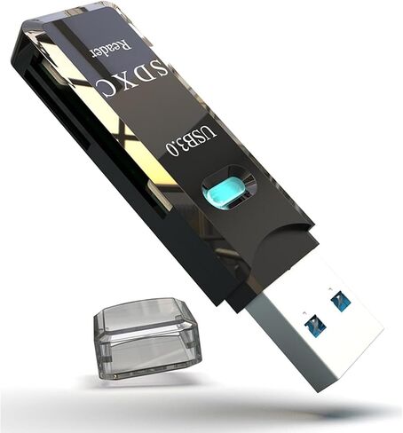 USB 3.0 CARD Reader | محول 5GBPS OTG - عارض الكاميرا المحمول ، قارئ بطاقة فتحات للكمبيوتر الشخصي ، وأجهزة الكمبيوتر المحمولة ، والتوصيل والقراءة ، الأسود ، XV599NZ2WSML64P6SM in Kuwait