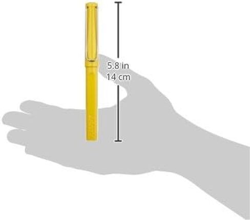 Lamy Safari Fountain Pen - Elegant Design Cool Pens, Best Pens For Smooth Writing, Journaling, and Calligraphy - Yellow Broad Point Pen in Saudi Arabia