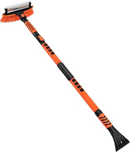 3in1 Snow Brush and Ice Scraper for Car Windshield,42'' Extendable Heavy Duty Snow Broom Vehicle Snow Removal Tool for Car SUV Trucks in Saudi Arabia