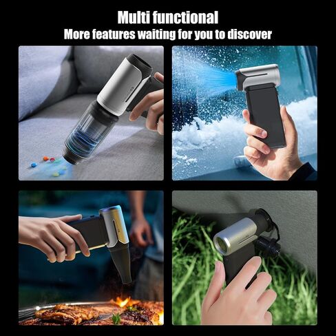 Electric Compressed Air Duster, 130,000RPM Portable Small Super Power Cordless Air Duster, Blow and Suction High Speed Air Blower Turbo Fan, Dust Blower for Computer Keyboard House Travel Outdoor Car in Saudi Arabia