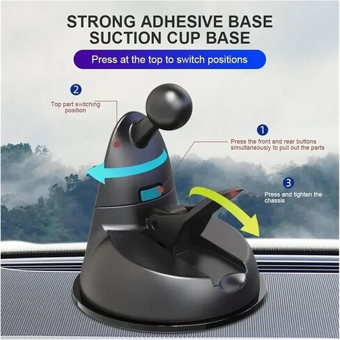 USB 5V Ventilation Fan Dual Head Car Suction Cup Fan 360 Degree Rotation Adjustable 3 Speeds in Saudi Arabia