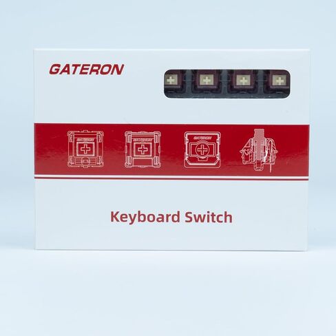 GATERON Quinn Switches Tactile 59gf RGB 5 Pin Pre Lubed for MX Mechanical Keyboard (35PCS) in Saudi Arabia