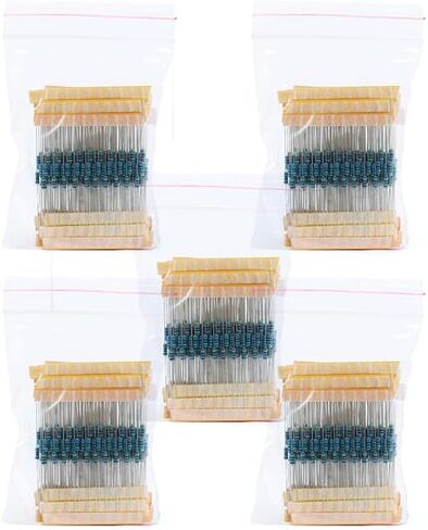 1080Pcs Resistor Kit - 1/4W 1% Precision Metal Film Resistors Assortment for DIY Electronics, 0-10 Ohm Range in Saudi Arabia