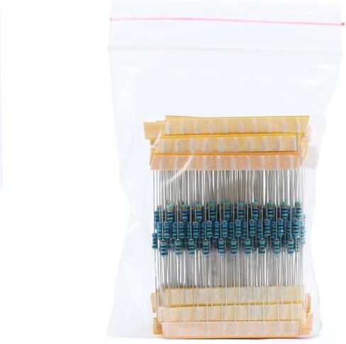 1080Pcs Resistor Kit - 1/4W 1% Precision Metal Film Resistors Assortment for DIY Electronics, 0-10 Ohm Range in Saudi Arabia