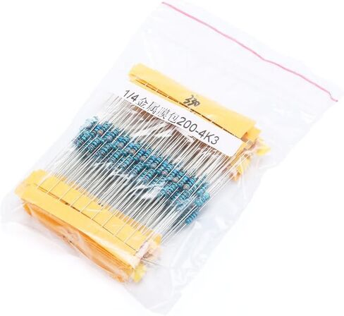 1080Pcs Resistor Kit - 1/4W 1% Precision Metal Film Resistors Assortment for DIY Electronics, 0-10 Ohm Range in Saudi Arabia