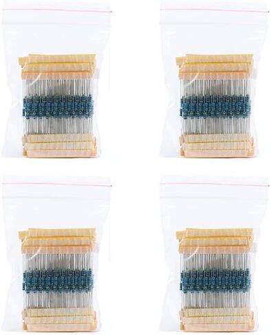 1080Pcs Resistor Kit - 1/4W 1% Precision Metal Film Resistors Assortment for DIY Electronics, 0-10 Ohm Range in Saudi Arabia