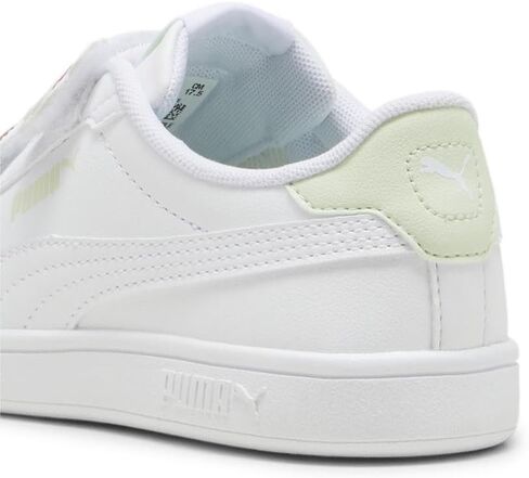 PUMA Smash Hook and Loop Sneaker, White-Passionfruit, 12 US Unisex Little Kid in Saudi Arabia