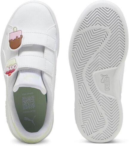 PUMA Smash Hook and Loop Sneaker, White-Passionfruit, 12 US Unisex Little Kid in Saudi Arabia