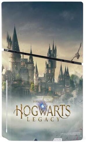 Skinit Decal Gaming Skin Compatible with PS5 Slim Disk Console - Officially Licensed Wizarding World Hogwarts Legacy Main Poster Design in Saudi Arabia