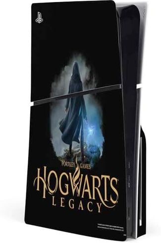 Skinit Decal Gaming Skin Compatible with PS5 Slim Disk Console - Officially Licensed Wizarding World Hogwarts Legacy Main Poster Design in Saudi Arabia
