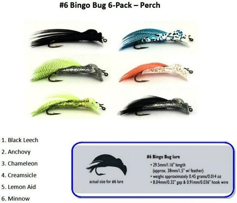 Bingo Bug Fishing Fishing ، Trout ، Trout Brook ، Kokanee & Perch Combo Size 6 - ستة ألوان متنوعة in Saudi Arabia
