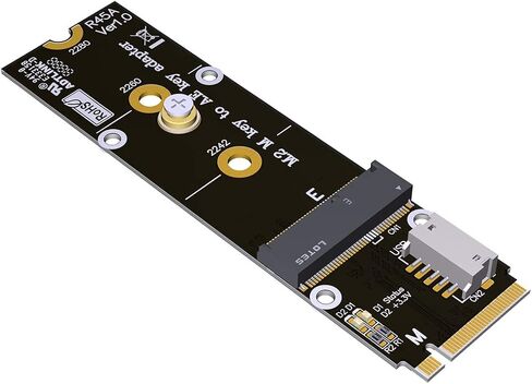 JMT M.2 M/E Key Network Riser Adapter Compatible with Intel AX210 M.2 NVMe 2260 2280 Wireless Blueandtooth WiFi Network Card (R45S-01) in Saudi Arabia
