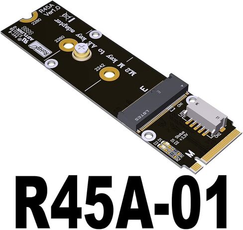 JMT M.2 M/E Key Network Riser Adapter Compatible with Intel AX210 M.2 NVMe 2260 2280 Wireless Blueandtooth WiFi Network Card (R45S-01) in Saudi Arabia