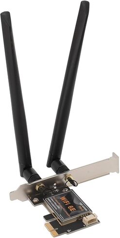 بطاقة Zunate 6e PCIe ، حتى 2400 ميجابت في الثانية ، بلوتوث 5.2 ، محول سلك أقل مع هوائي 8 ديسيبل ، محول شبكة أقل من الأسلاك للفوز 11 10 (لا قاعدة هوائي) in Kuwait