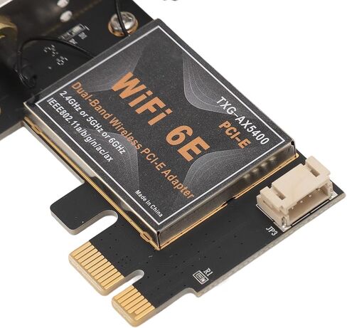 بطاقة Zunate 6e PCIe ، حتى 2400 ميجابت في الثانية ، بلوتوث 5.2 ، محول سلك أقل مع هوائي 8 ديسيبل ، محول شبكة أقل من الأسلاك للفوز 11 10 (لا قاعدة هوائي) in Kuwait