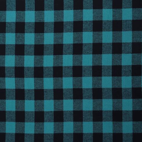 Mook Fabrics Yarn Dyed Flannel Small Buffalo Check, Blue Cut by The Yard in Saudi Arabia